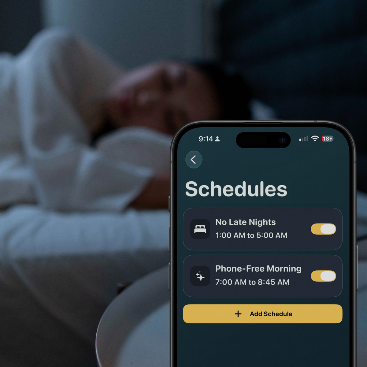 OrbieLock scheduled app blocking screen